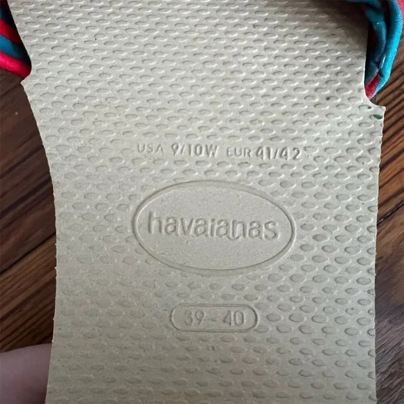 Havaianas Women's Striped Flip Flops with Soft Fabric Uppers Size 9-10W - Picture 5 of 5